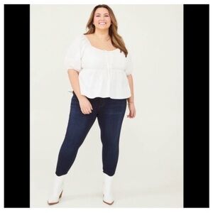 ARULA White Babydoll Top